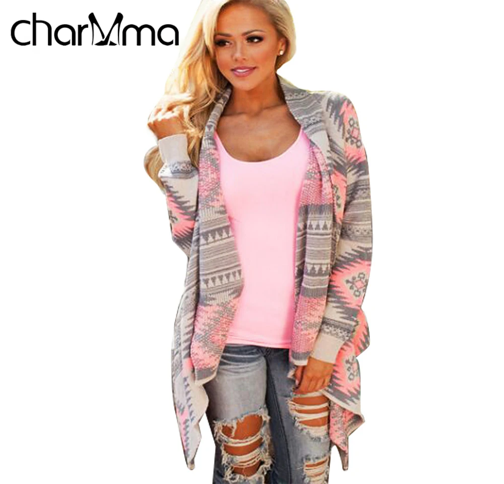 Buy CharMma Fashion Collarless Kimono Cardigan Long