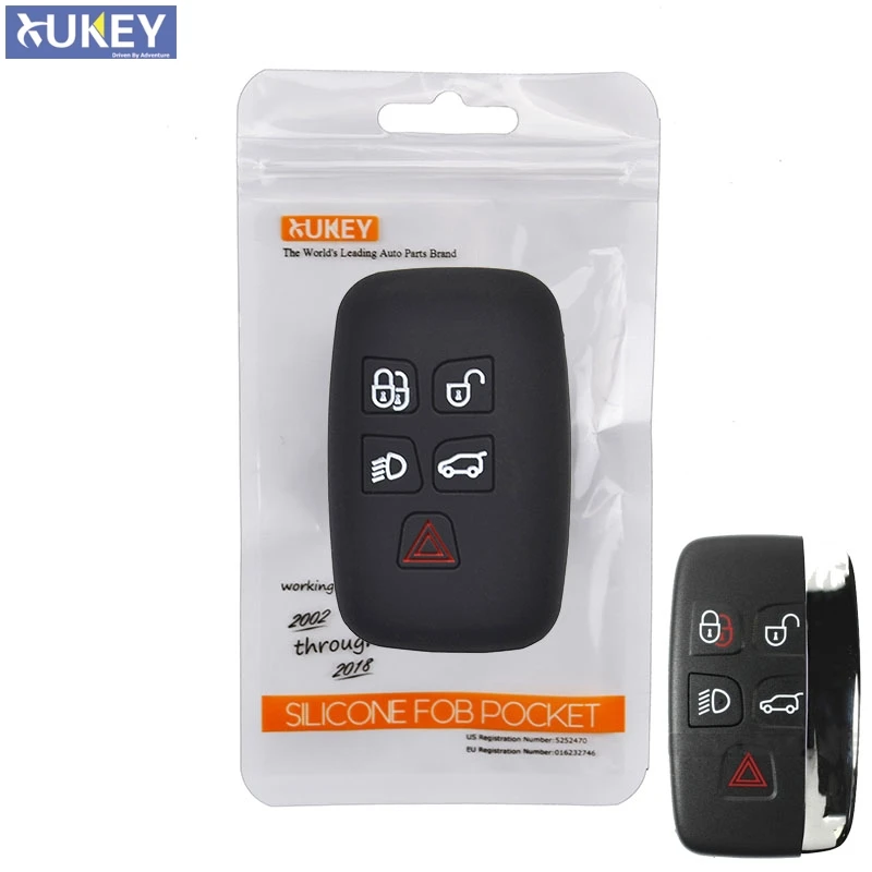 

5 Button Silicone Car Remote Key Fob Shell Cover Case For Land Rover Range Rover Sport Vogue Evoque Discovery 4