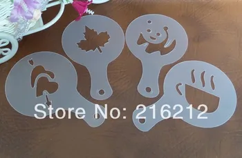 

Plastic Coffee stencil 16 pcs per bag coffee mould Cappuccino coffee maker jk17
