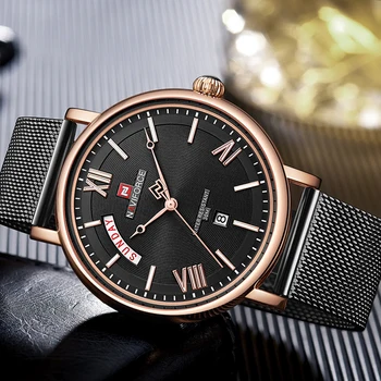 

NAVIFORCE Top Men Watches Genuine Leather Sports Wristwatches Quartz Men's Watch Male Date Waterproof Clock Relogio Masculino