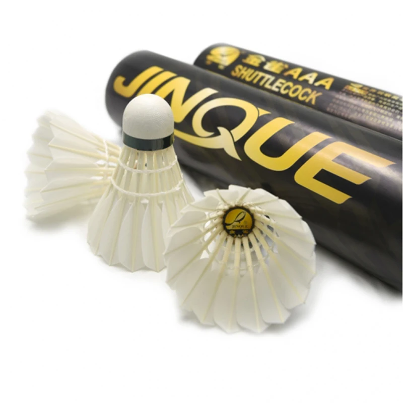 Calidad Superior tres docenas doble Fish Jinque AAA Badminton shuttlecock de clase A pluma de ganso natural vuelo estable