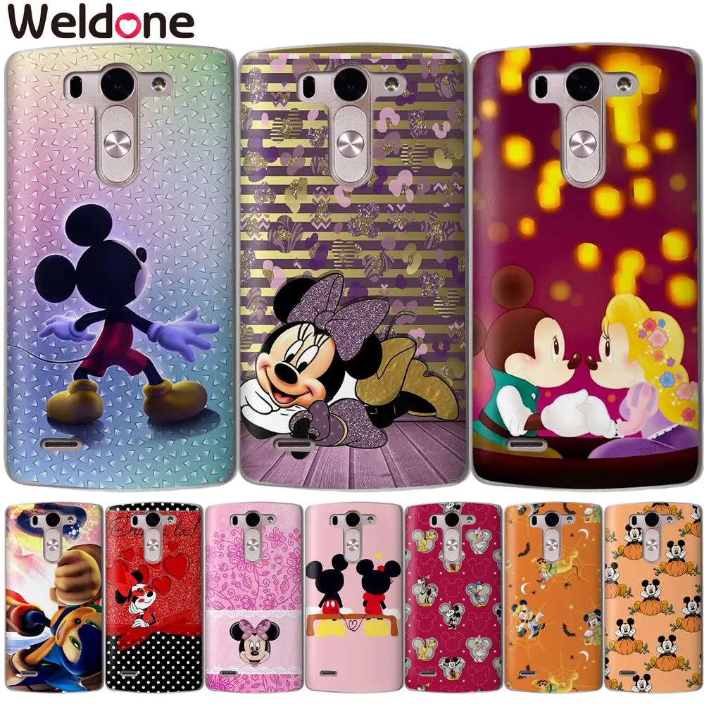 

Cute cartoon Minnie Mickey Mouse Case For LG Q6 G6 X Power 2 X Screen G4 G5 Q8 K7 K8 K10 2017 minnie Phone Case Etui Cover Coque