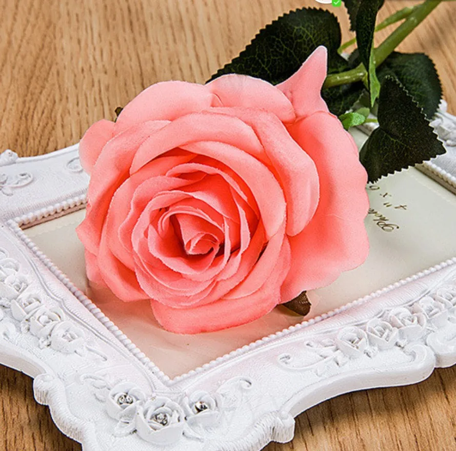 5 шт./лот Роза из искусственного шелка искусственные цветы цветочный свадебный букет вечерние Декор 8 Цвета - Цвет: Hot Pink