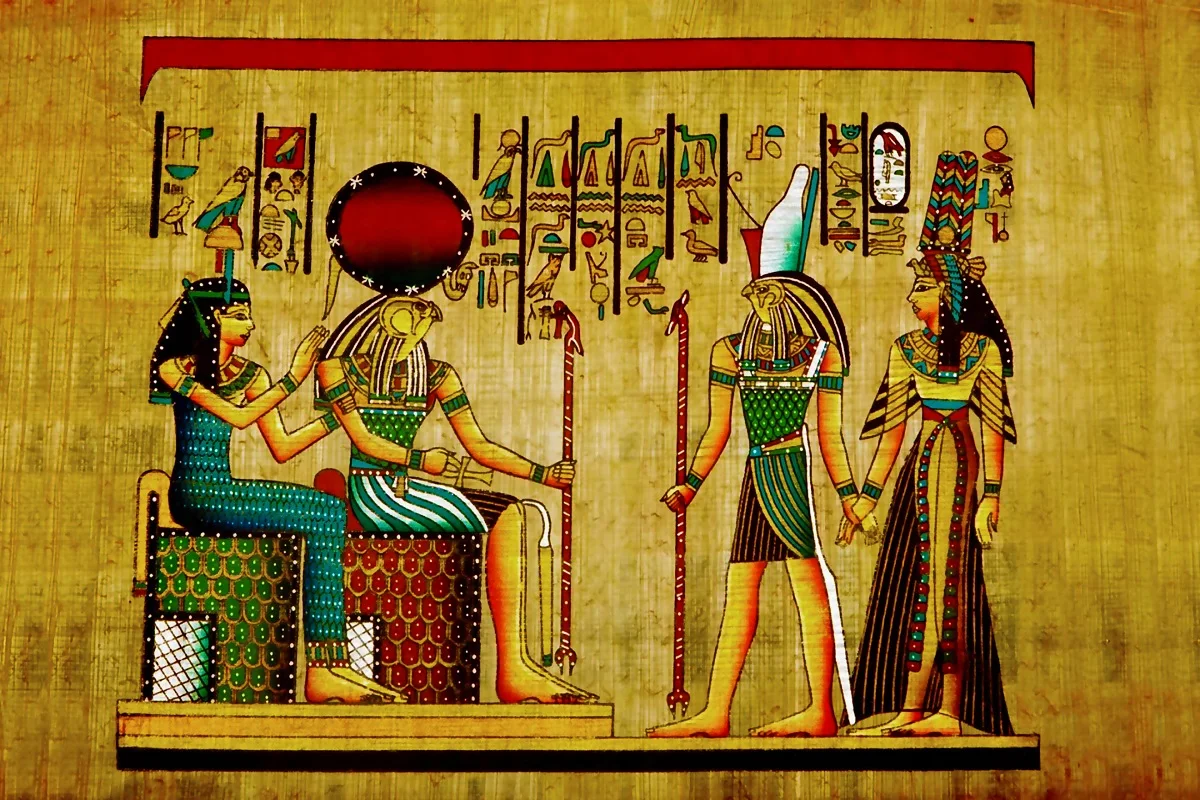 Egypt papyrus pharaoh character paint TDM326 fabric poster custom print