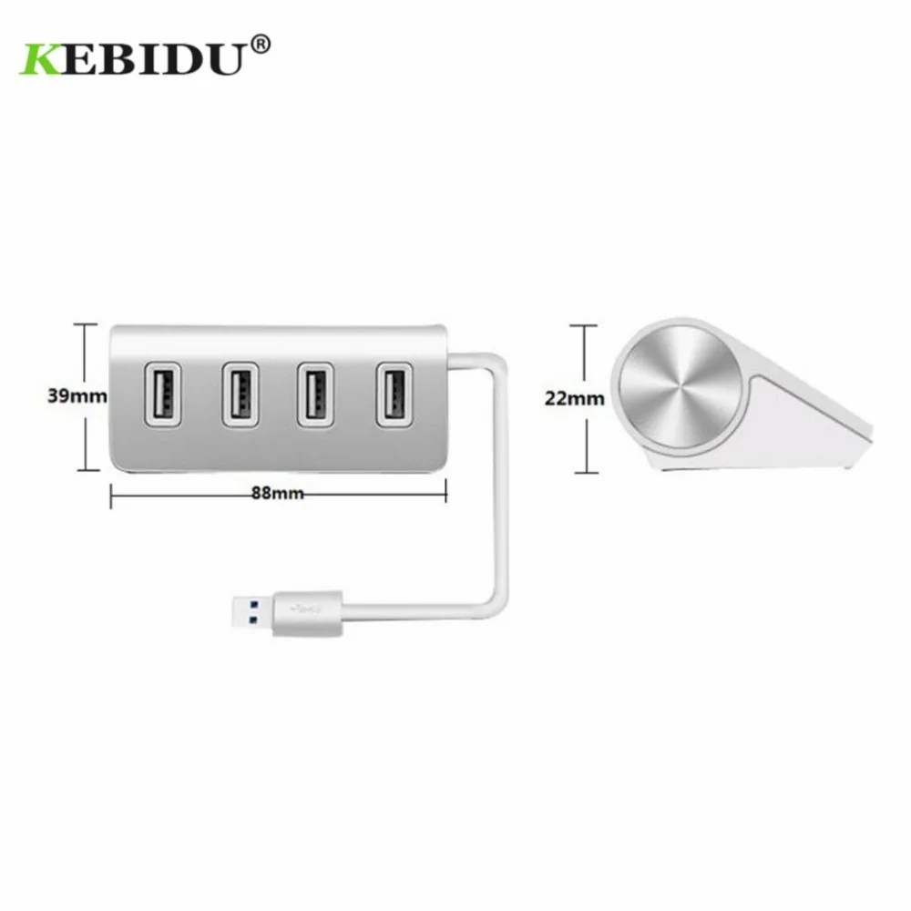 Kebidu usb-хаб, 4 порта, расширитель, несколько конвертеров, портативный usb-хаб, 4 порта, высокоскоростной концентратор, адаптер для ноутбука, ПК, вкладки, usb-хаб