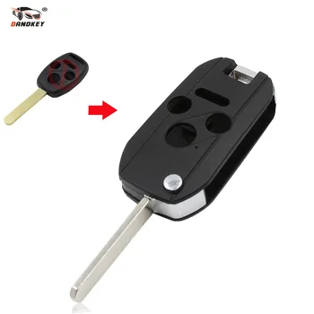 

DANDKEY 10pcs 3+1 Button Replacement Remote Case Folding Remote Key Shell Cover For Honda References Accord Civic CR-V Pilot Fit