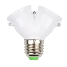 Новое поступление двойной 2х E27 Цоколь удлинитель сплиттер разъем галогенный светильник лампа держатель медный контактный адаптер конвертер