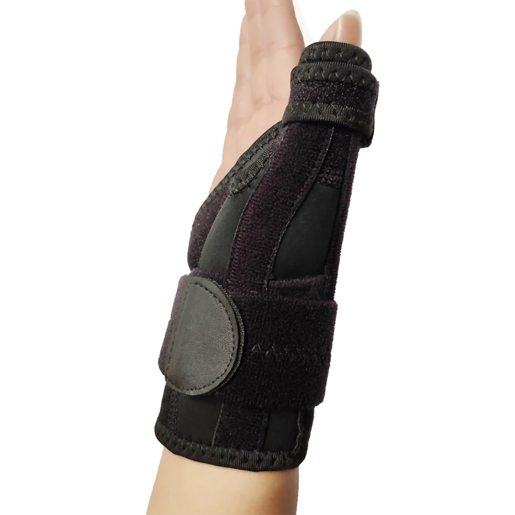 Черные регулируемые растяжения для рук для мужчин и женщин полезный спортивный перелом однотонный ремешок Carpal туннельная Скоба для запястья ремень для большого пальца