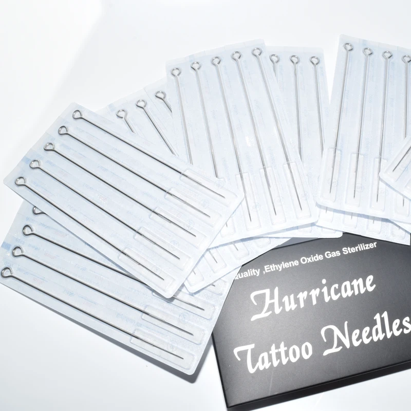 100 шт FKSTATOO Иглы для татуировки 14RL иглы круглый вкладыш микроблейдинг иглы стерилизованные одноразовые иглы для машины татуировки