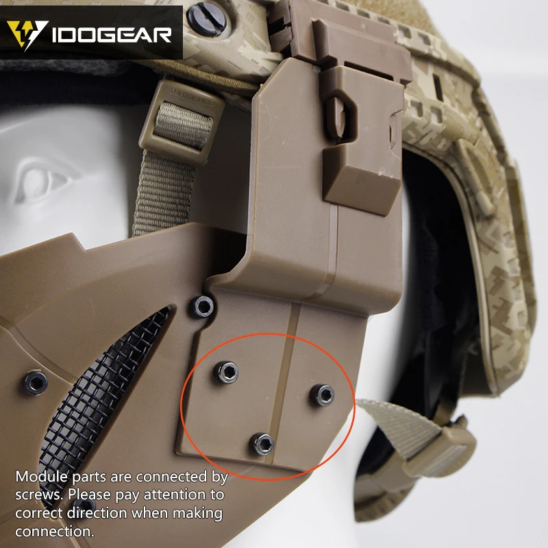IDOGEAR JAY быстрая маска полулицевая дышащая сетчатая модульная конструкция Быстрый