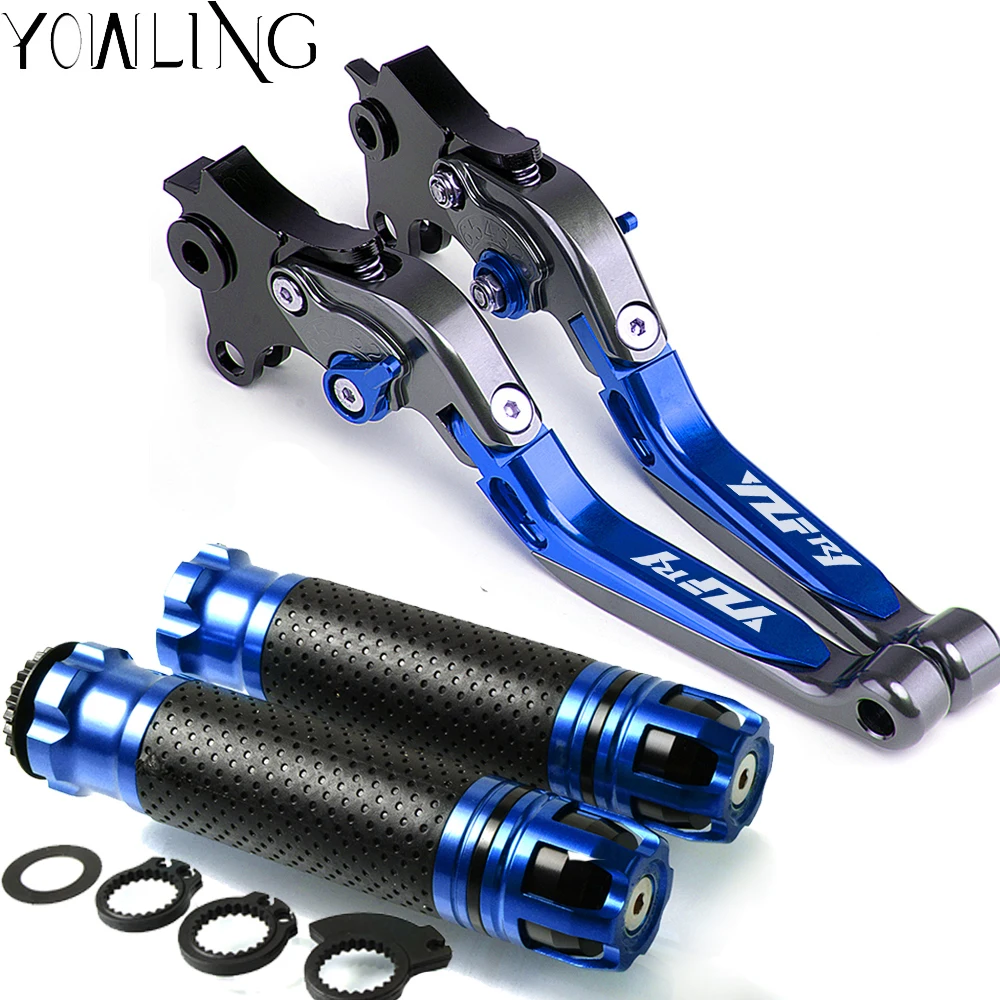 

Motorcycle Adjustable Folding Brake Clutch Levers Handlebar Hand Grips For YAMAHA YZF R1 YZFR1 YZF-R1 1999 2001 2002 2003