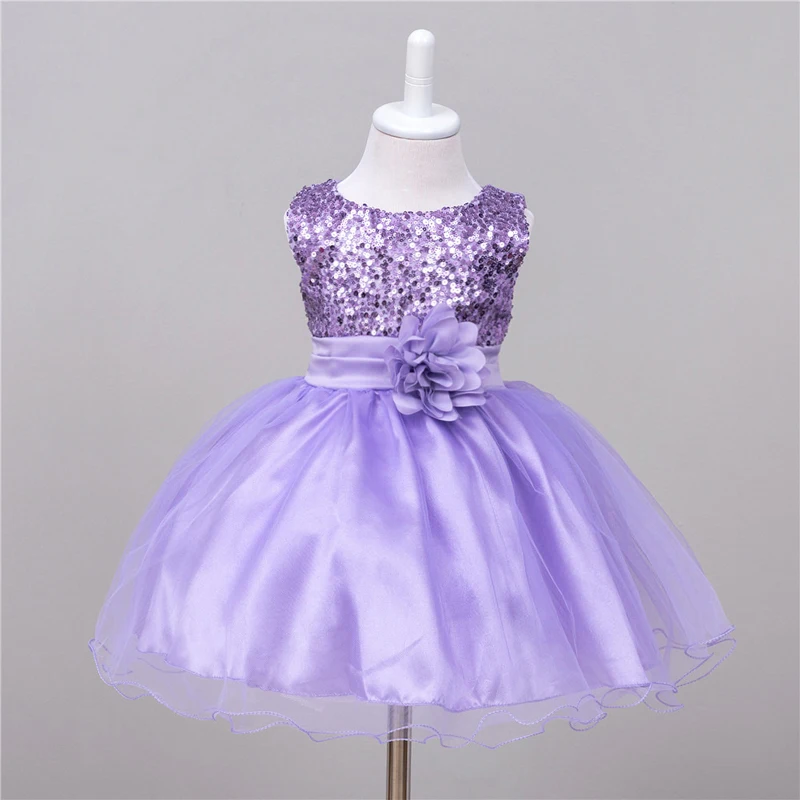 Платье для дня рождения для маленьких девочек 1 год платье без рукавов с блестками и цветочным узором для маленьких девочек, платье для