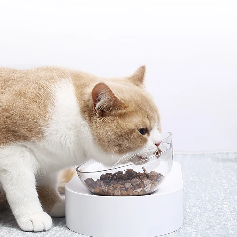 15 градусов регулируемая миска для питомца кошки подставка противоскользящая кошачья тарелка наклонная замедляет подачу для кошек одинарные или двойные миски для кормления миски