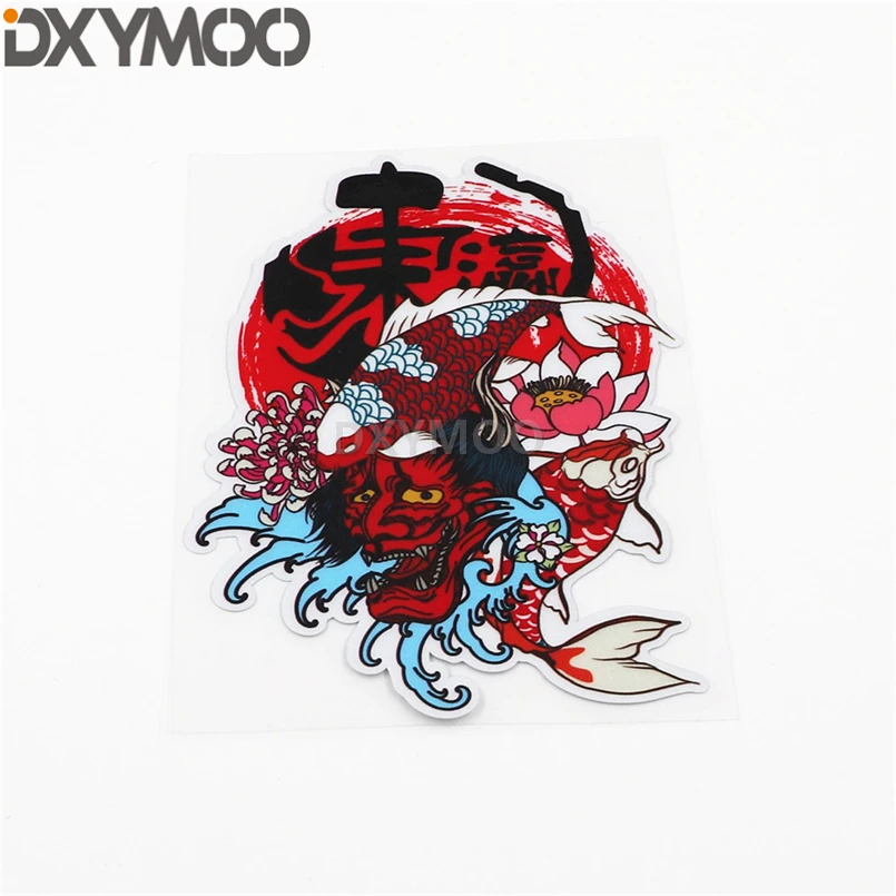 Mobil Styling Vinyl Decal Ukiyo E Jdm Doulde Wajah Ikan Mas Ikan Koi Lotus Fuji Gunung Elemen Sepeda Motor Helm Sepeda Stiker Mobil Stiker Aliexpress