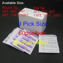 Новые 50 шт. одноразовые фиолетовые короткие наконечники для татуировки, трубки, сопла, u-образные размеры, круглые плоские наконечники Magnum, поставка PSDT-50