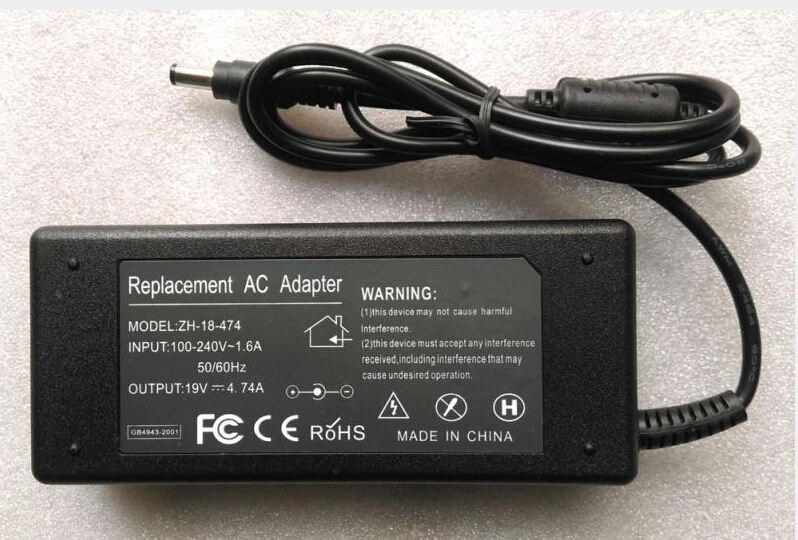 19V 4.74A 90W AC адаптер Зарядное устройство с шнуром питания для Asus N55 N55S N55SF N55SL N75 N75S N75SF