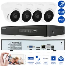 OWSOO Система охранной камеры 4CH 1080 P NVR+ 4 шт. 1080 P ip-камера 2MP камера инфракрасная система ночного наблюдения комплект Camaras