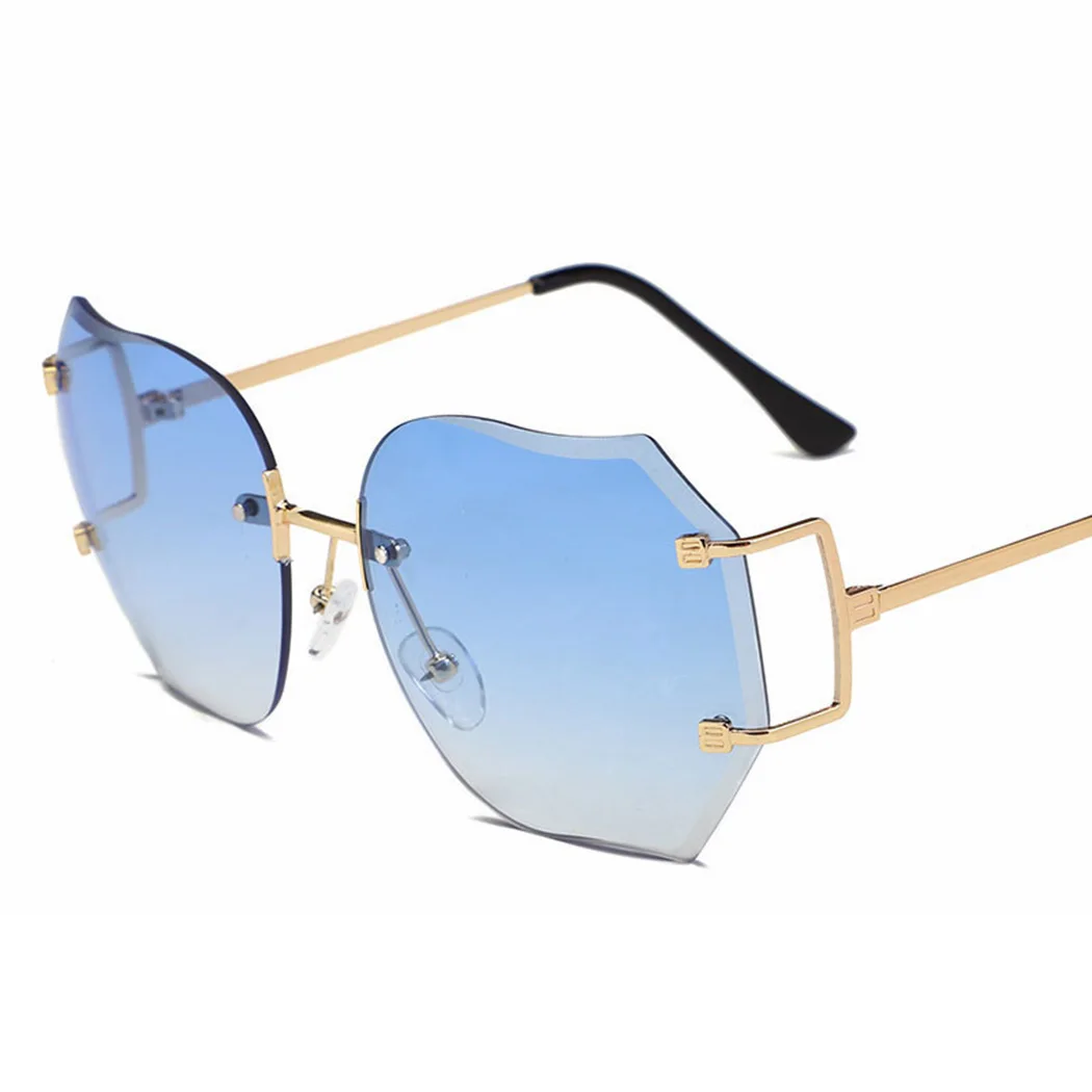 Rimless Diamond Cutting Lens Sunglasses Women Brand Designer Shades Sun Glasses Oversize Male Female Glasses UV400 Rimless Diamond Cutting Lens Sunglasses Women Brand Designer Shades Sun Glasses Oversize Male Female Glasses UV400