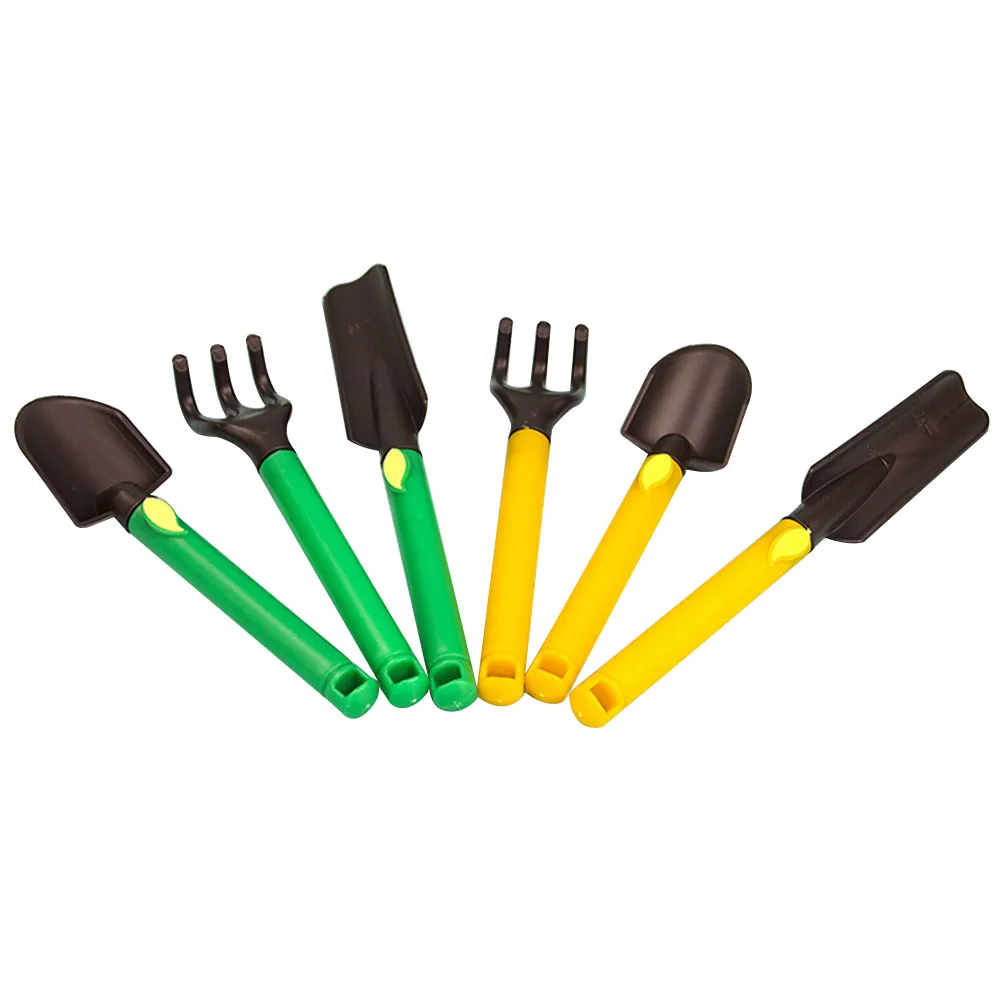 

3pcs Kids Gardening Tools Kit Plastic Safe Gardening Tools Trowel Rake Shovel JA55
