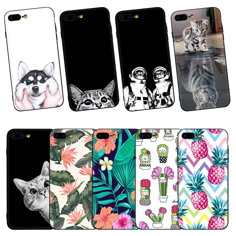

Soft TPU Phone Case For iPhone XS Max XR 6 6S 7 8 Plus 10 Cover Coque For iPhone 7 X Phone Case Cartoon Patterned Fundas Cases