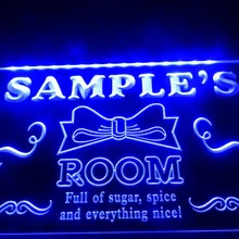 DZ006-Имя персонализированные пользовательские девушка принцесса номера Бар СВЕТОДИОДНЫЙ знак неонового света