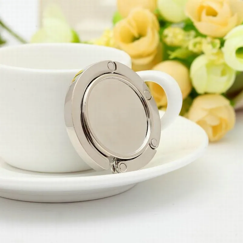 1000pcs/lots Blank DIY Foldable Handbag Hanger Bag Purse Hanger folding