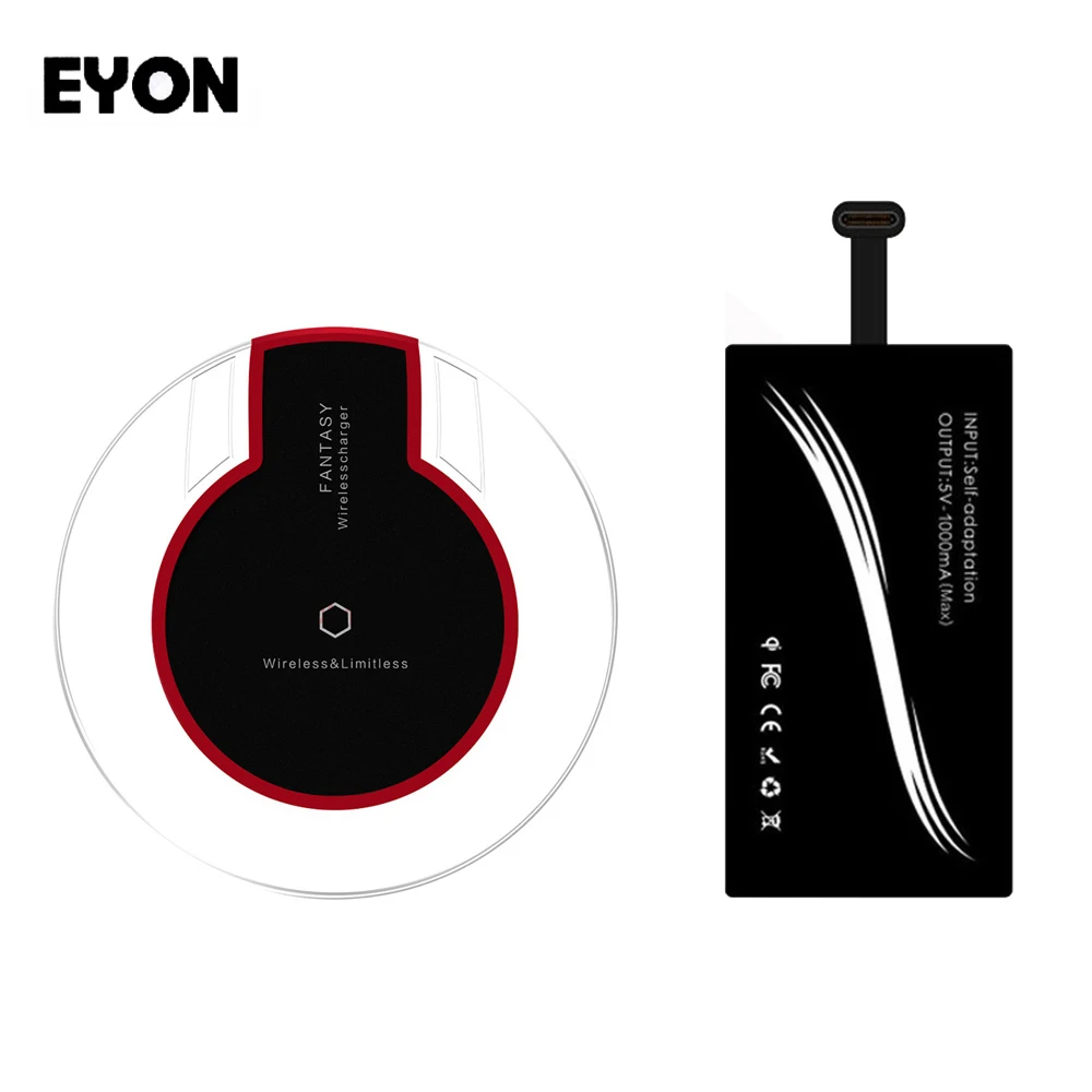 Universal Type C Qi Wireless Charging Receiver+Pad For