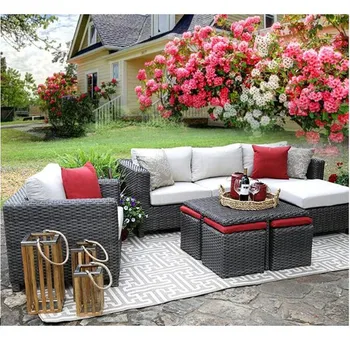 

New arrival all weather rattan garden used patio outdoor sofa furniture