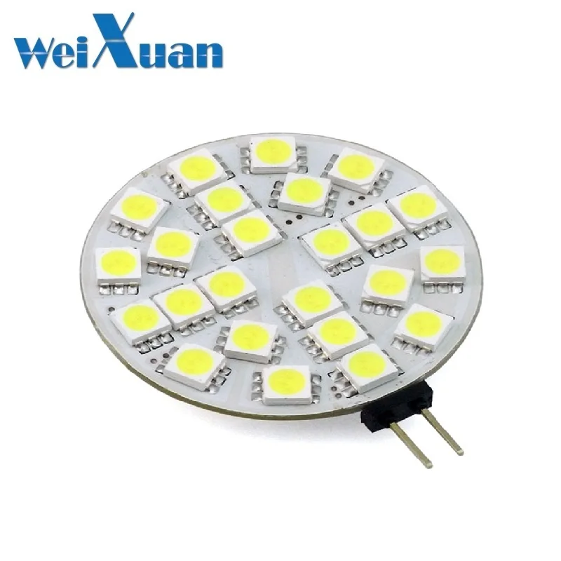 

G4G4 LED Round Range Hood Bulb 3W 12V 24V LED Chandelier Lights for Home 24 Leds SMD 5050 AC/DC Lamp White Warm White 10pcs/lot