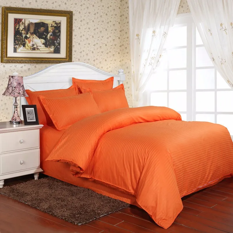 Cotton Satin Striped Luxury Bedding Set