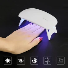 Мини-УФ-светодиодный ногти сушилка для Гель-лак с USB кабель для грунтовки подарок дома ногти Книги по искусству инструменты лампа 6 вт