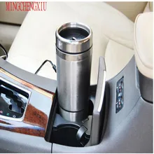 304 de Acero Inoxidable de Alta Calidad 12 V calentador Del Coche de Acero Inoxidable Taza de aislamiento Al Vacío Olla de Aislamiento Hervidor Eléctrico