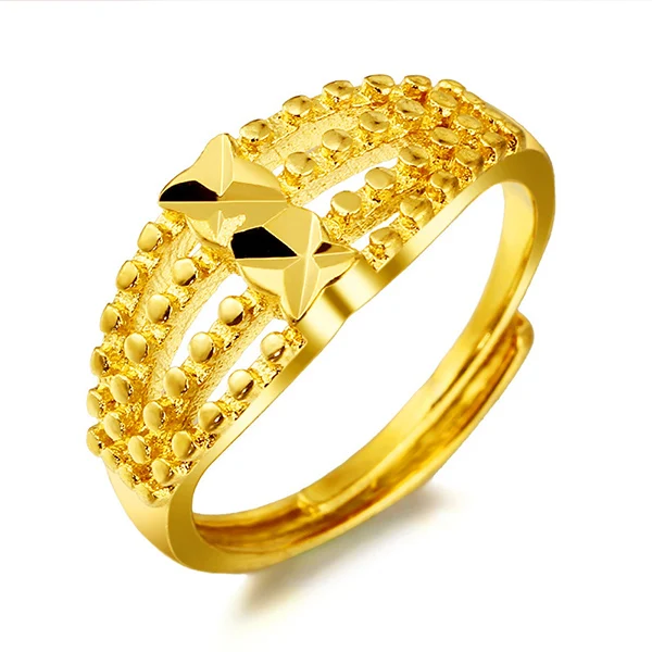 Много-стиль Вьетнама аллювиальные Золотые открытые кольца для женщин Простые без блекнущие кольца - Цвет основного камня: 3