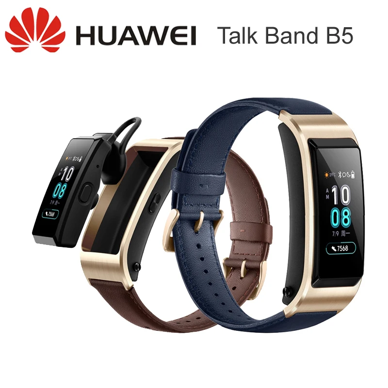 Huawei Smartband huawei TalkBand B5 умный Браслет трекер сердечного ритма вызов с Bluetooth Сенсорный экран монитор сна