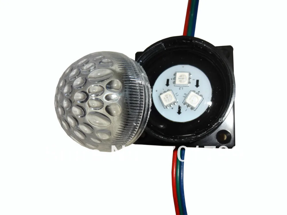 

20pcs DC12 WS2811 pixel module with transparent cover;3pcs 5050 led inside;0.72W;40mm diameter