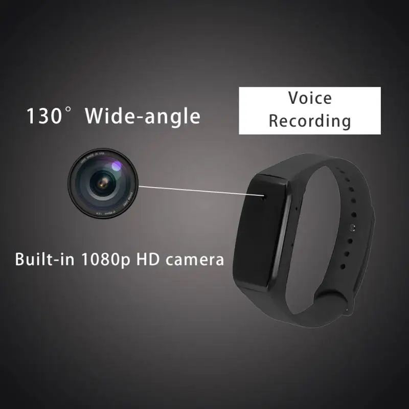 HD 1080P Группа мини видеокамера браслет носимое устройство Фитнес Спорт на открытом воздухе микро камера Шагомер Смарт часы с записью