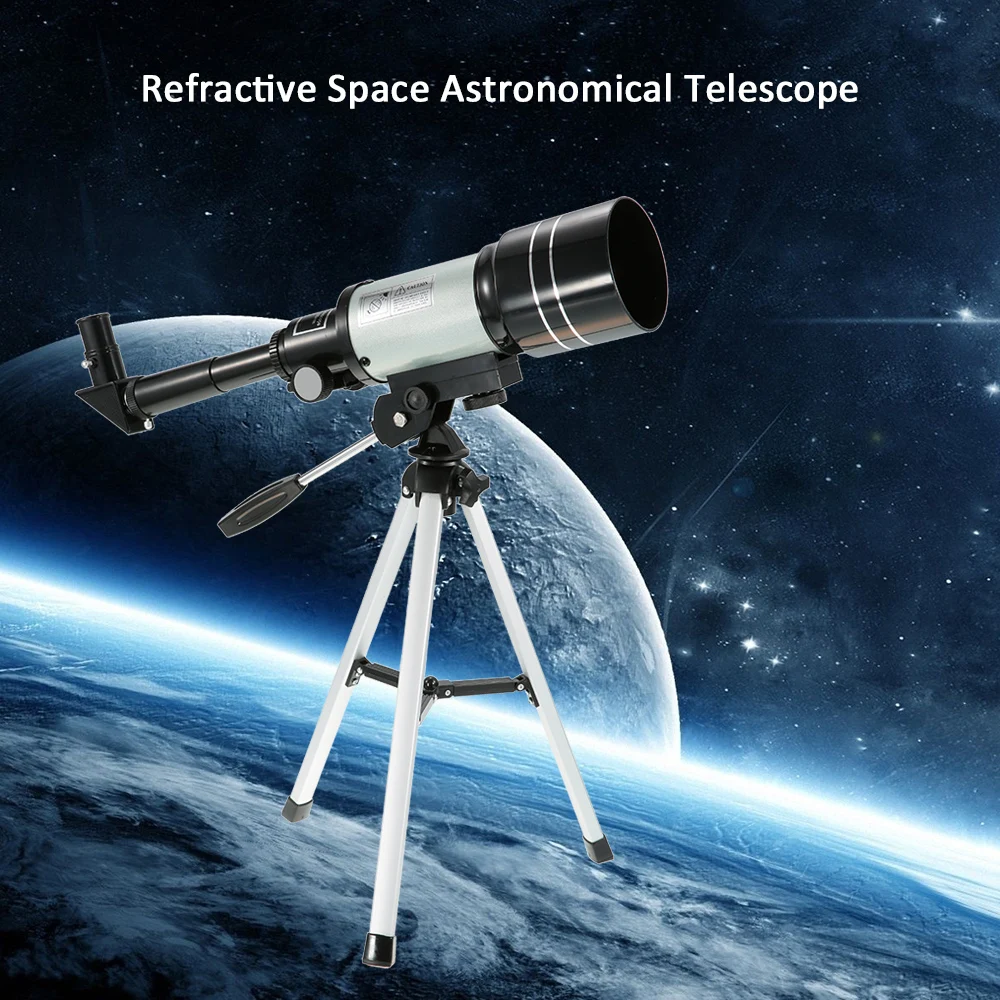 Рефракционный космический астрономический телескоп Монокуляр F30070M Открытый телескоп 150X путешествия Охота Зрительная труба со штативом