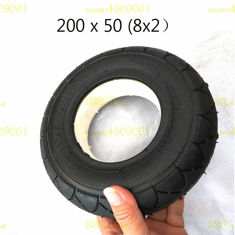 

200 x 50 (8x2) TIRE solid/foam filled tire 200x50 for Razor E100 E125 E200 Scooter Solid Tubeless Tire