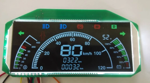 LCD display speedometer with turning signal gauge for