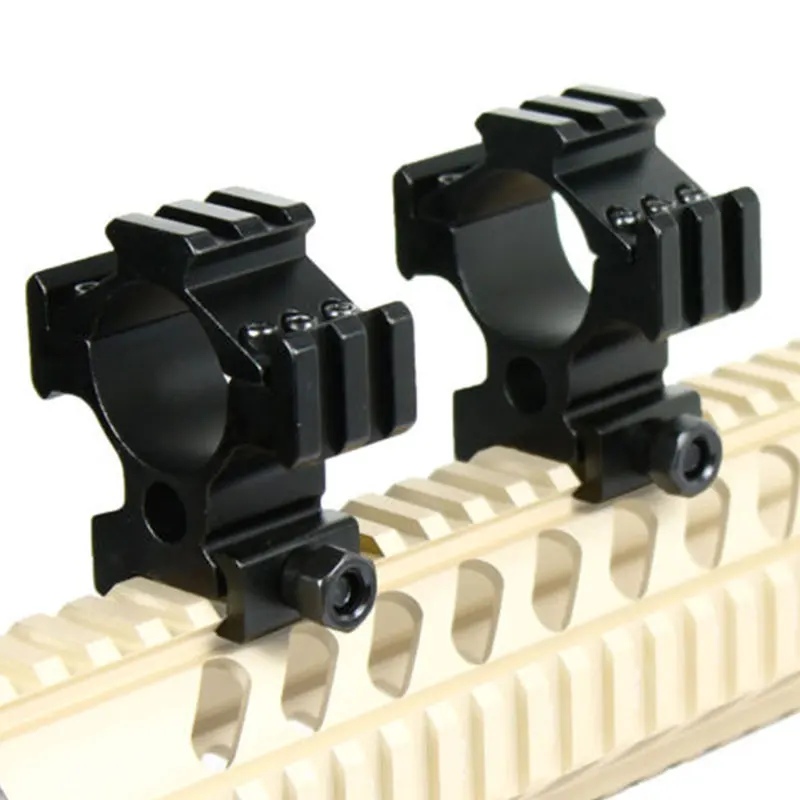 

Hunting caza Tri-Rail Ring weaver scope Picatinny Rail Laser / Scope Mount Base with 30mm to 1" Reducer