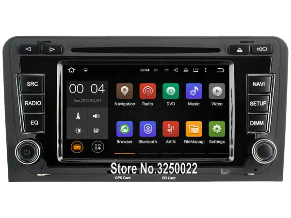 Perfect Android 9.0 Car Dvd Navi Player FOR AUDI A3/S3/RS3 (2003-2012) audio multimedia auto stereo support DVR WIFI DAB OBD all in one 0