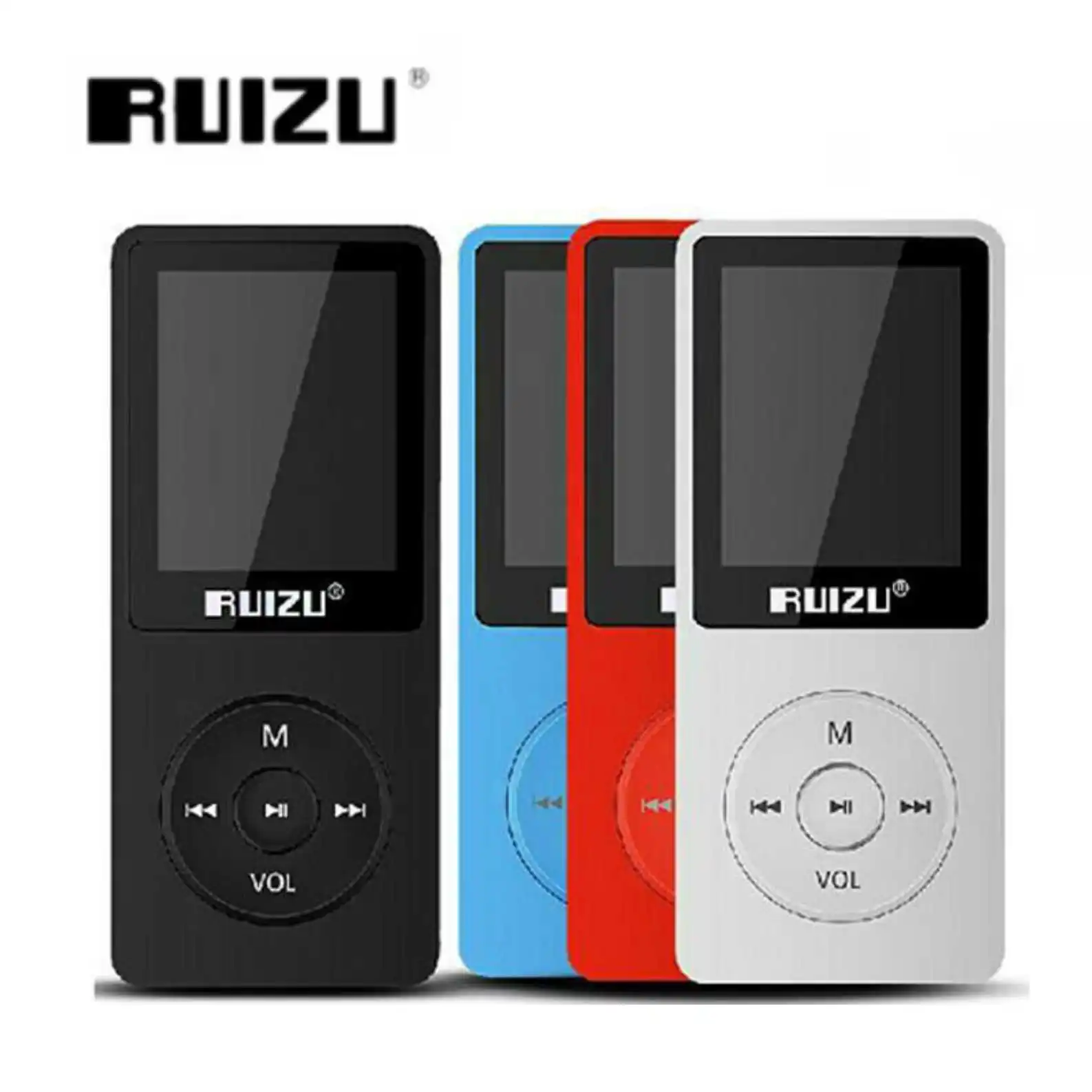 

100% Original RUIZU X02 MP3 Player With 1.8 Inch Screen Can Play 80 Hours, 8gb 4gb 16gb With FM,E-Book,Clock,Data Best MP3