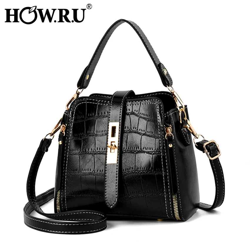

HOW.R.U 2019 Luxury Handbags Women Shoulder Bags Designer Bucket Crossbody Bags High Quality Small Summer Side Bags for Ladies