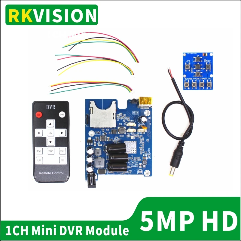 

2ch mini DVR CCTV medical endoscope pipeline detection video module CVBS / AHD1080P video board SD card real-time recording HDMI