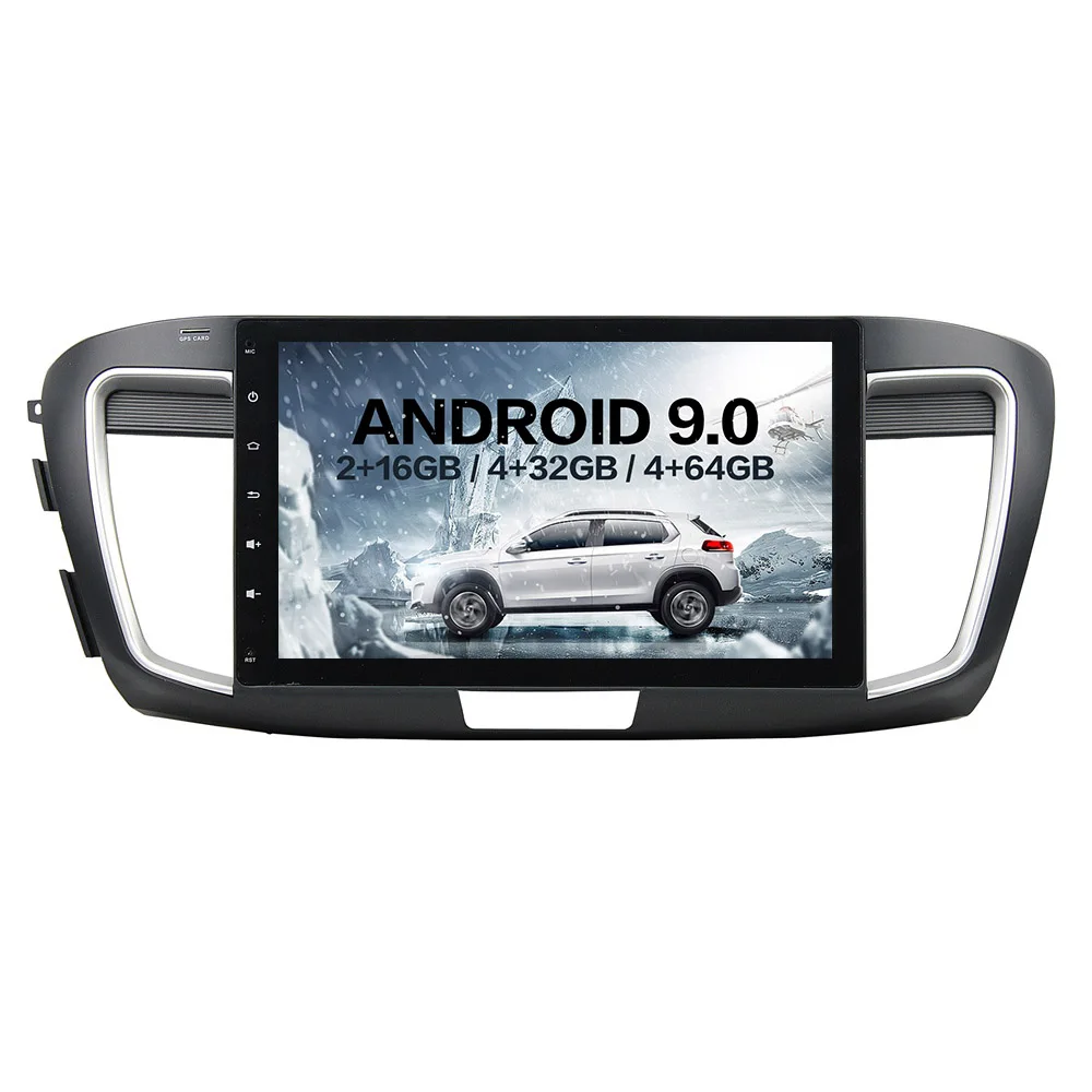 Perfect Android 9 4+64G DSP Car DVD Player GPS navigation For HONDA ACCORD 9 2013-2015 head unit multimedia player tape recorder 1