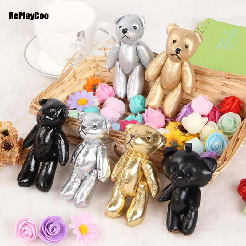 

5Pcs/Lot Kawaii Small Joint Teddy Bears Stuffed Plush DIY 11CM Toy Teddy-Bear Mini Bear Ted Bears Plush Toys Wedding Gifts 09501