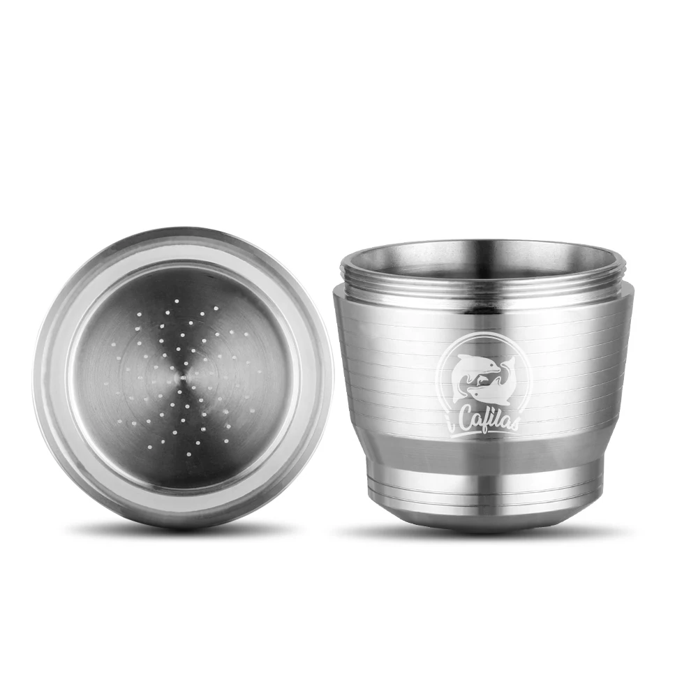 Stainless Steel Nespresso Reusable Capsule with Press Coffee Tamper Refillable Inoxidable Pod Filters Drop Ship | Дом и сад