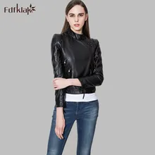Высококачественная кожаная куртка женская модная куртка женская новинка Осень Зима PU Jaqueta De Couro черная кожаная куртка E0567