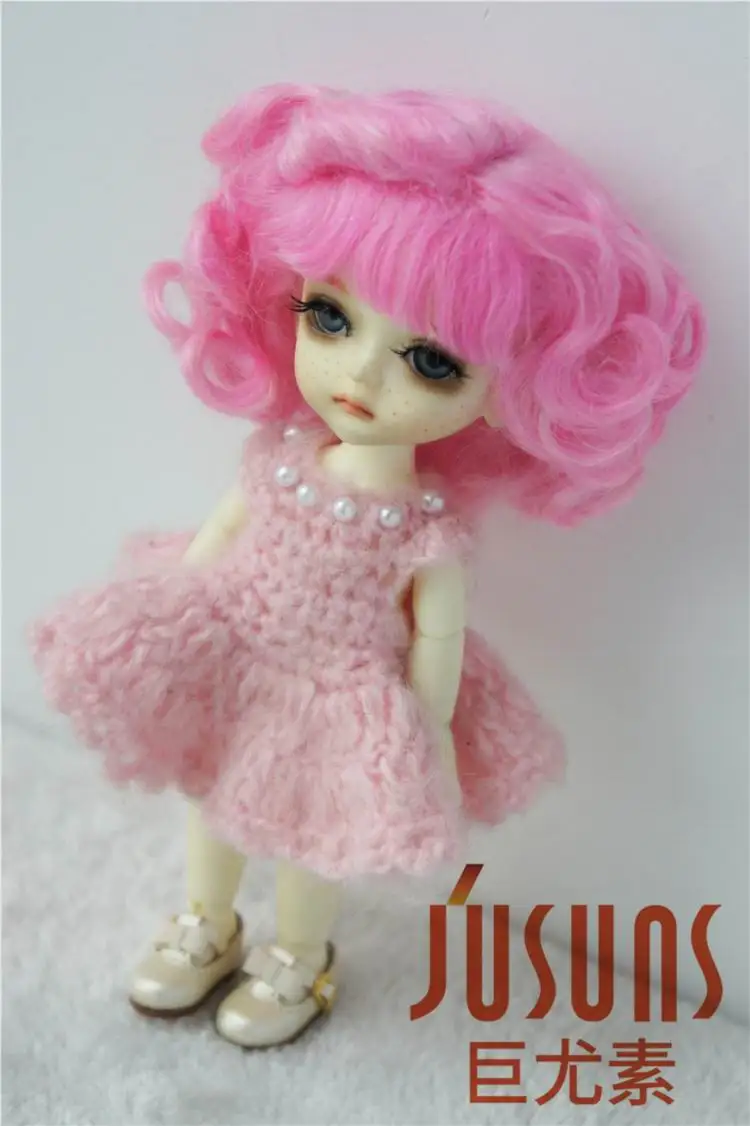 JD242 1/8 1/12 парик для куклы мохеровый милый ребенок курчавый BJD мохеровые парики Размер 4-5 дюймов 5-6 дюймов аксессуары для кукол