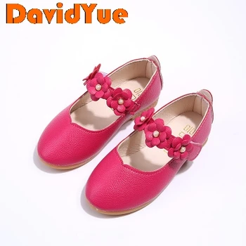 

davidyue kids shoes for girls new children's casual shoes girls princess bow solid flower shoes non-slip shoes for kids